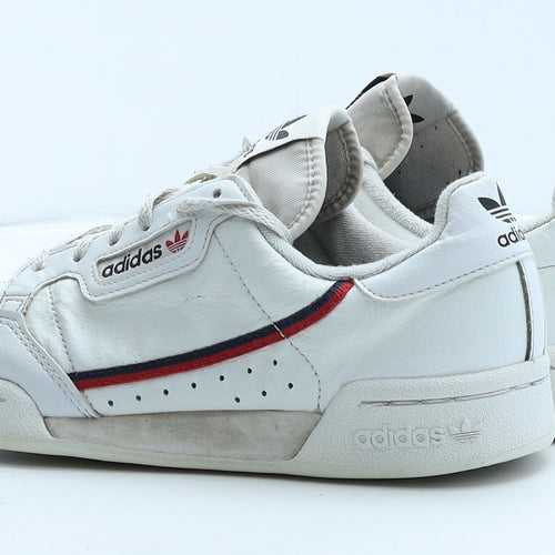 adidas Womens White Striped Leather Trainer UK 5 38