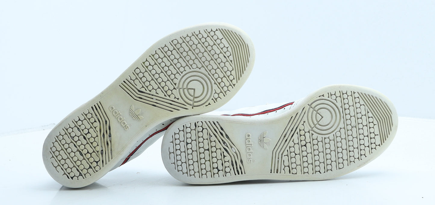 adidas Womens White Striped Leather Trainer UK 5 38
