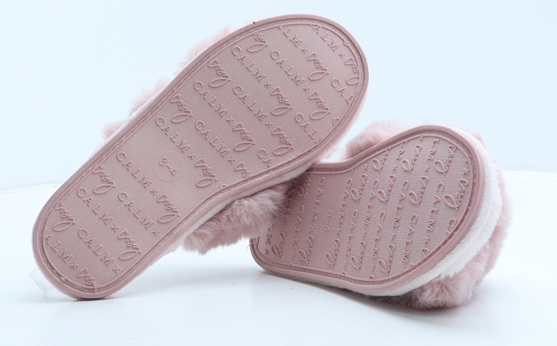Calm x Cosy Womens Pink Polyester Slider Slipper UK – Preworn