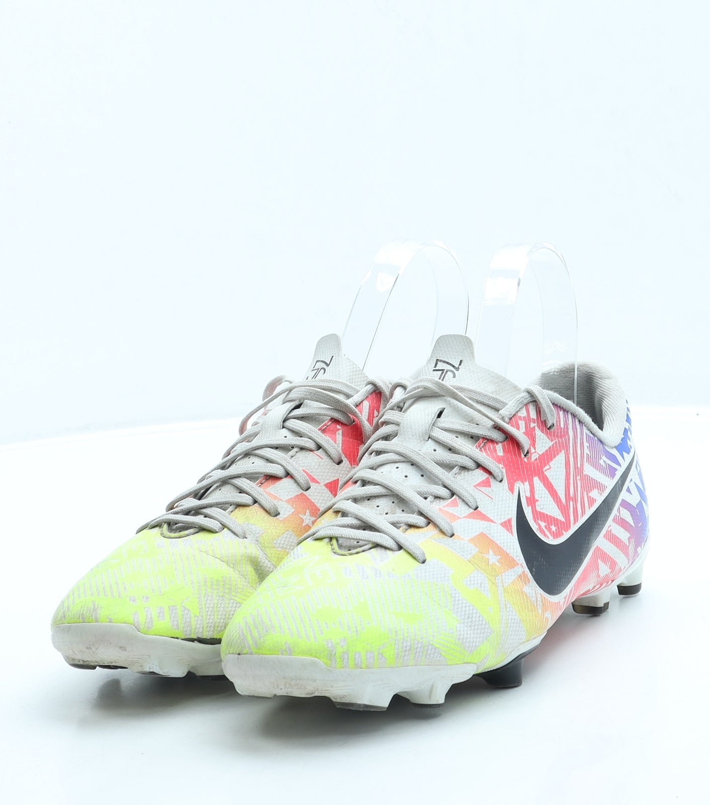 Nike Boys Multicoloured Geometric Leather Trainer UK 4 36.5