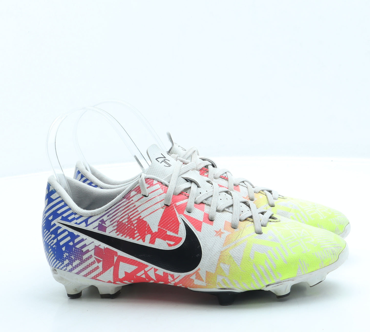 Nike Boys Multicoloured Geometric Leather Trainer UK 4 36.5