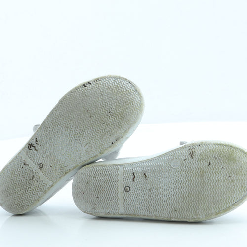 Pep & Co Girls Silver Polyester Mary Jane Flat UK 11 29