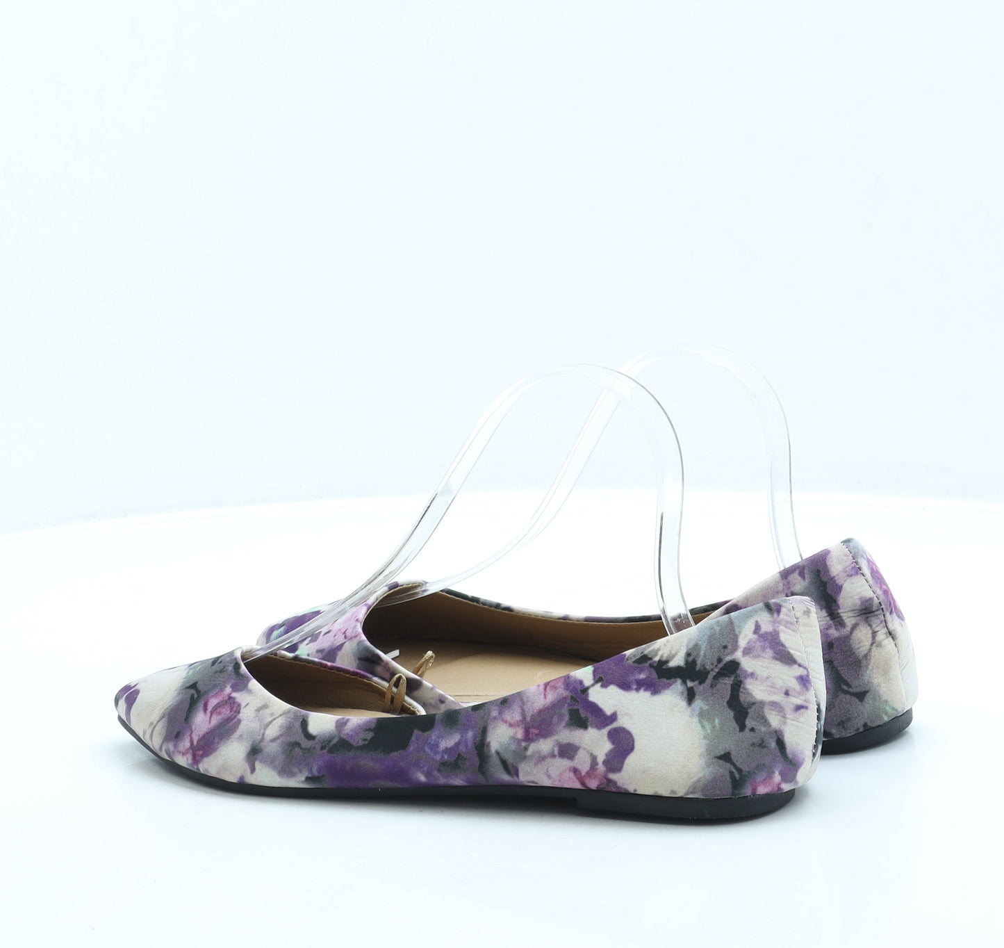 Atmosphere Womens Purple Floral Polyester Flat UK 6 39 US 8