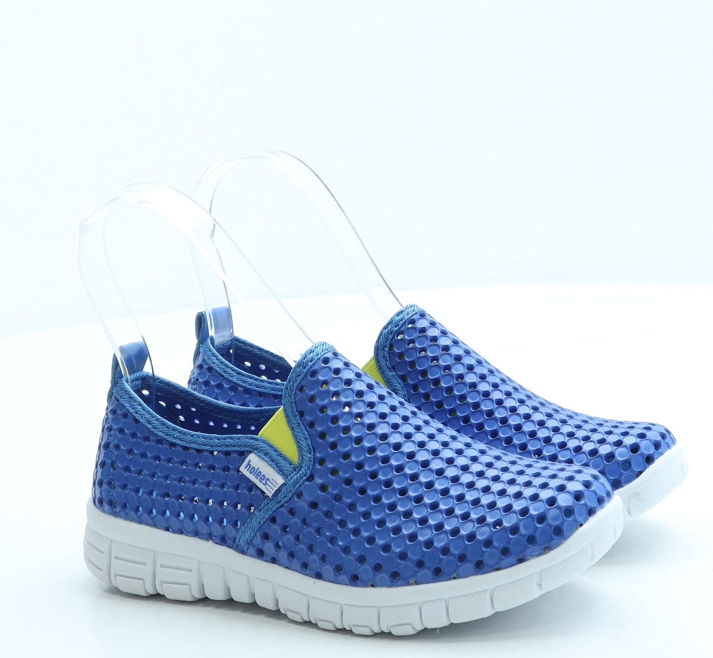 Holees Boys Blue Geometric Rubber Slip On Casual UK 1 33