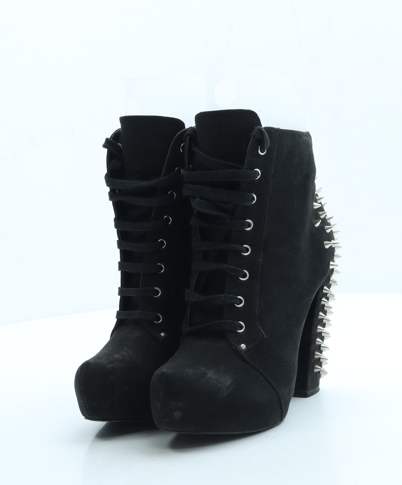 Fearne Cotton Womens Black Suede Platform Boot UK 4 37