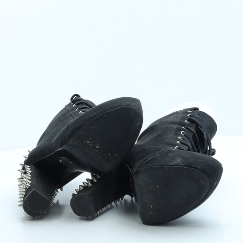 Fearne Cotton Womens Black Suede Platform Boot UK 4 37