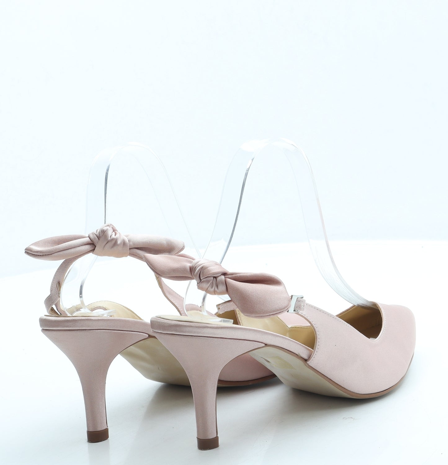 John Lewis Womens Pink Polyester Slingback Heel UK 7