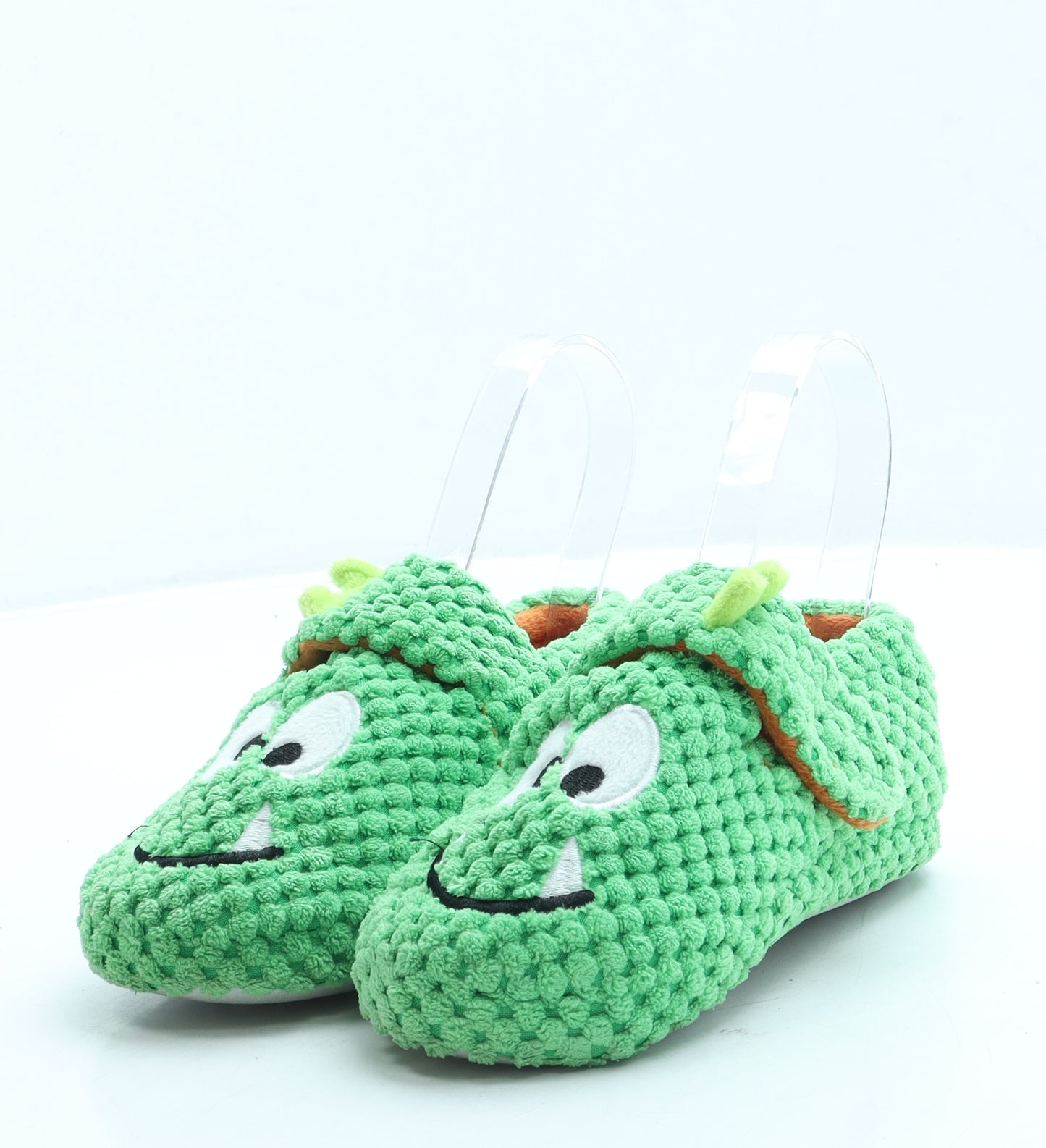 Preworn Boys Green Polyester Slip On Slipper UK 10 - Monster