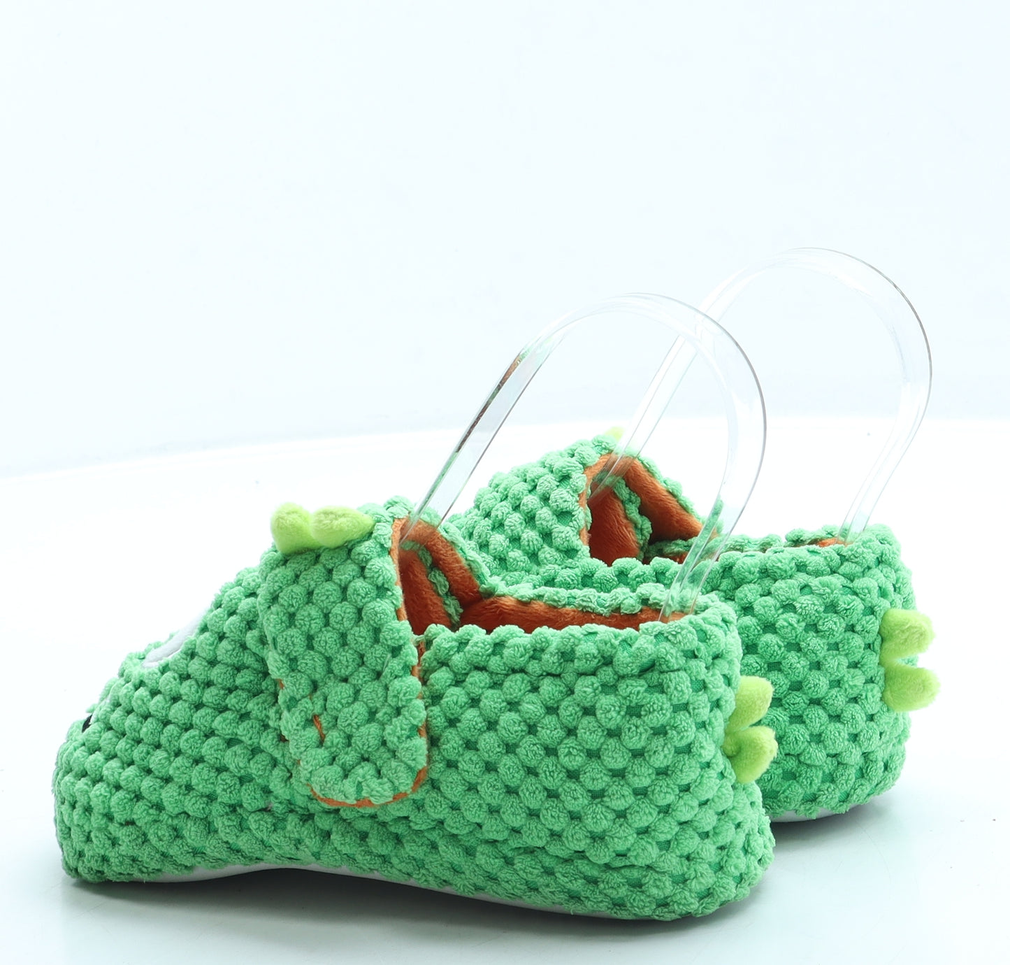 Preworn Boys Green Polyester Slip On Slipper UK 10 - Monster