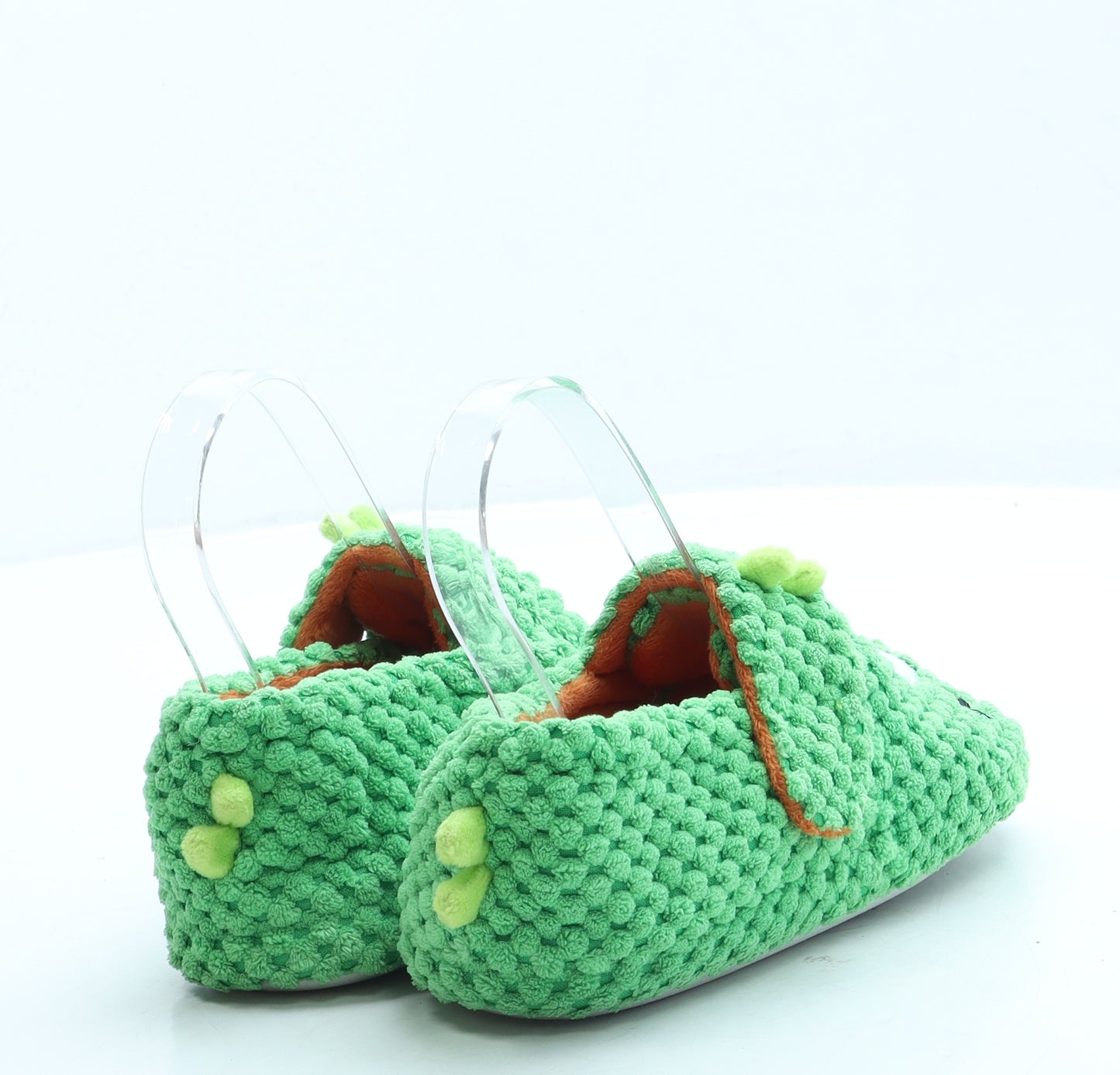 Preworn Boys Green Polyester Slip On Slipper UK 10 - Monster