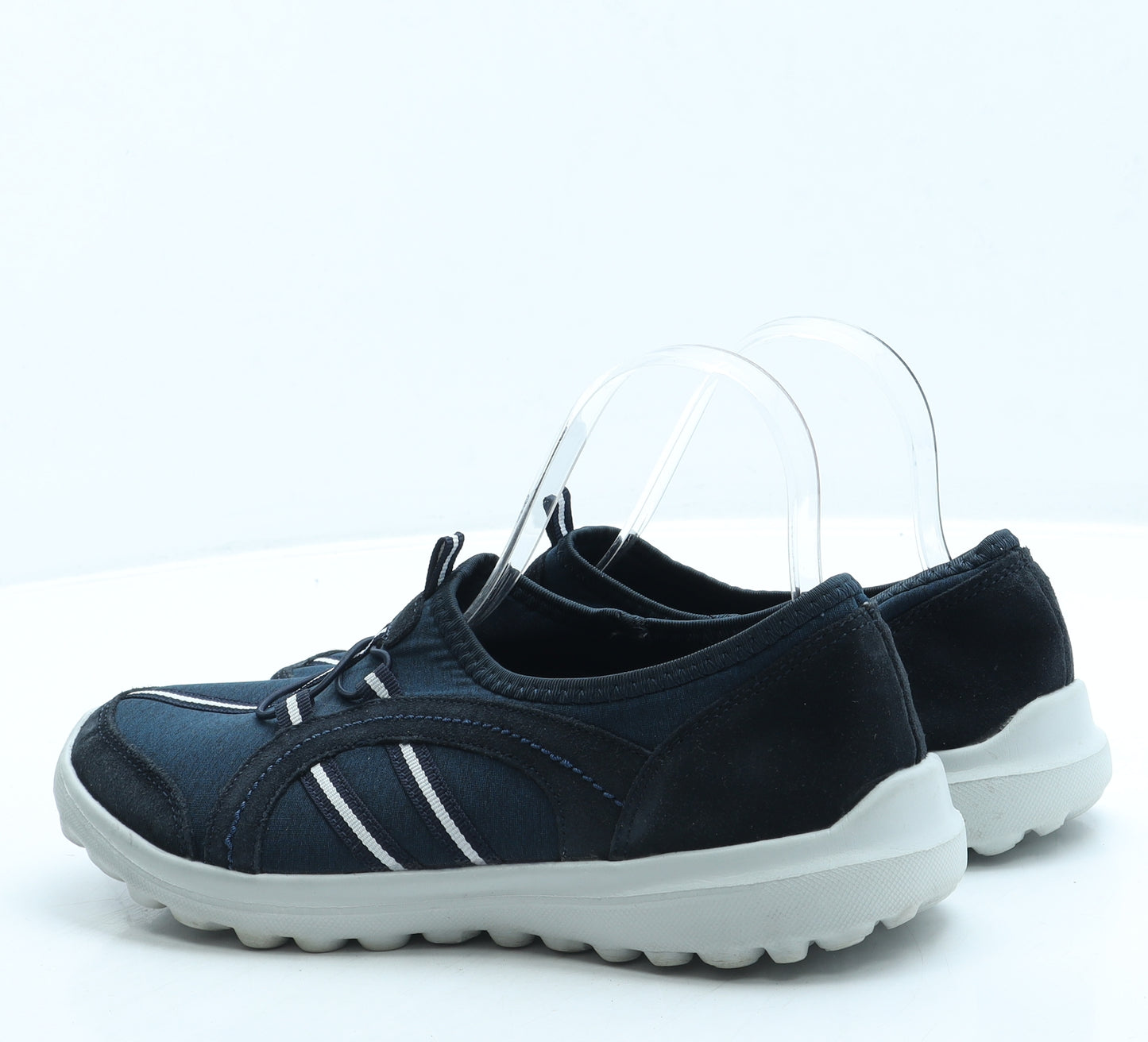 Pavers Womens Blue Polyester Slip On Flat UK 7 40