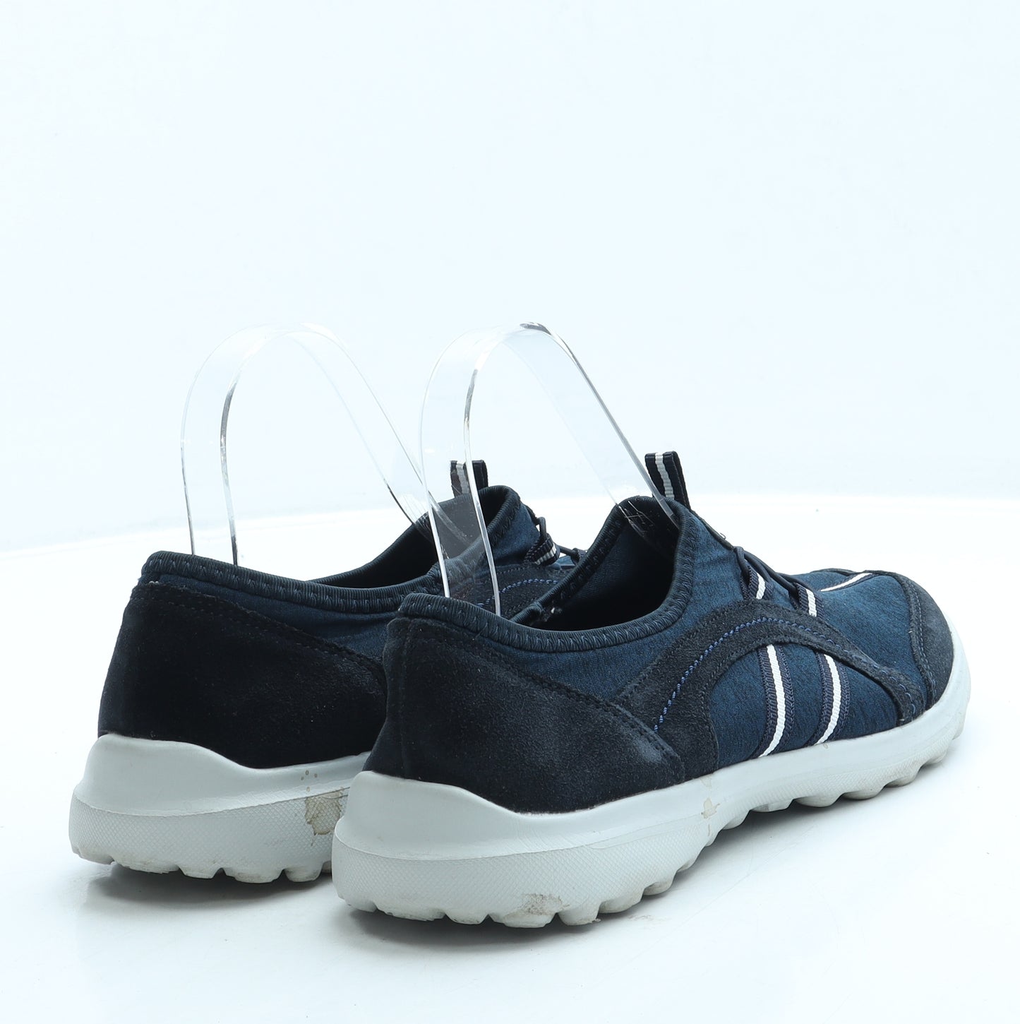 Pavers Womens Blue Polyester Slip On Flat UK 7 40