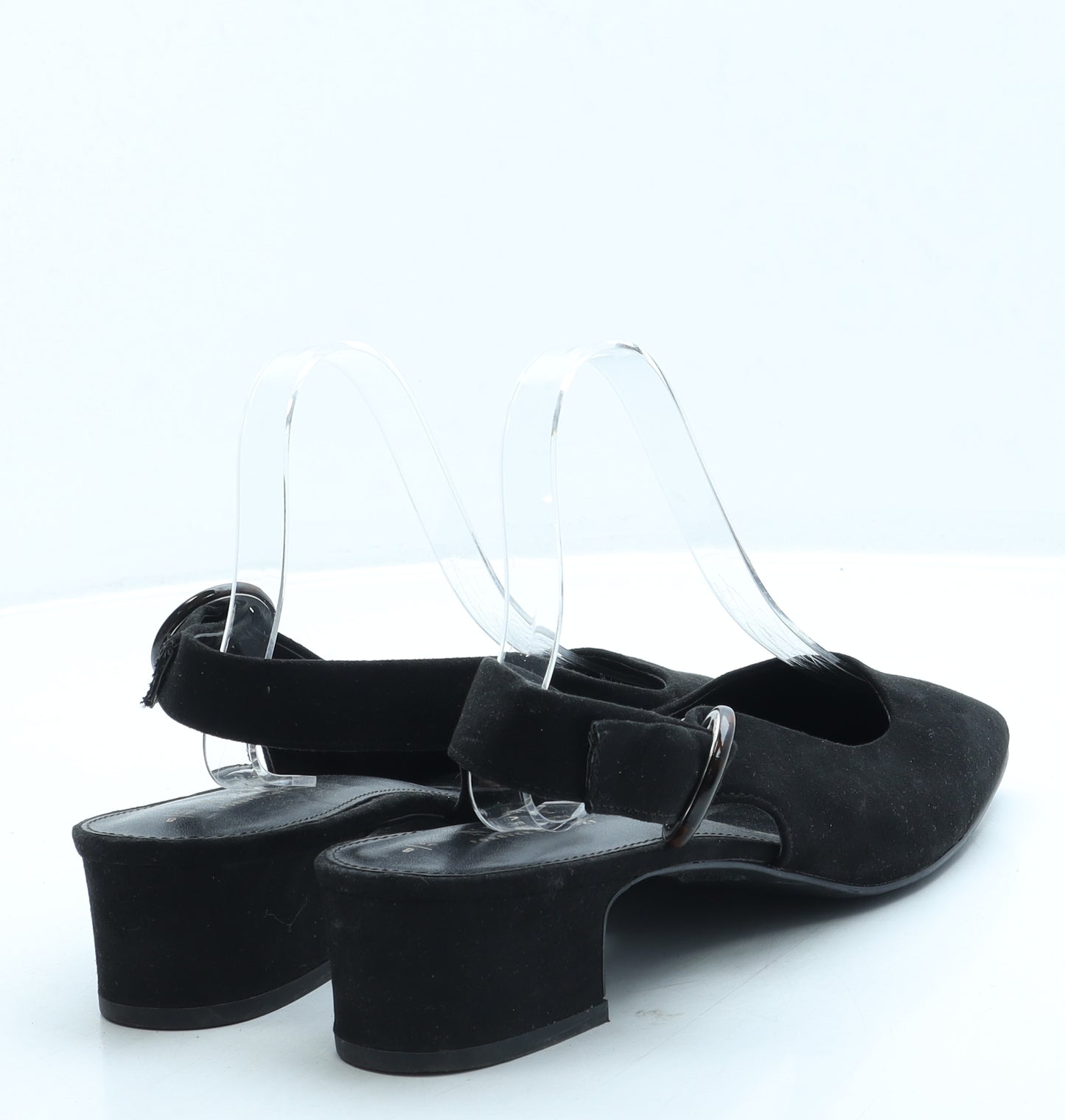 NEXT Womens Black Suede Slingback Flat UK 8 42