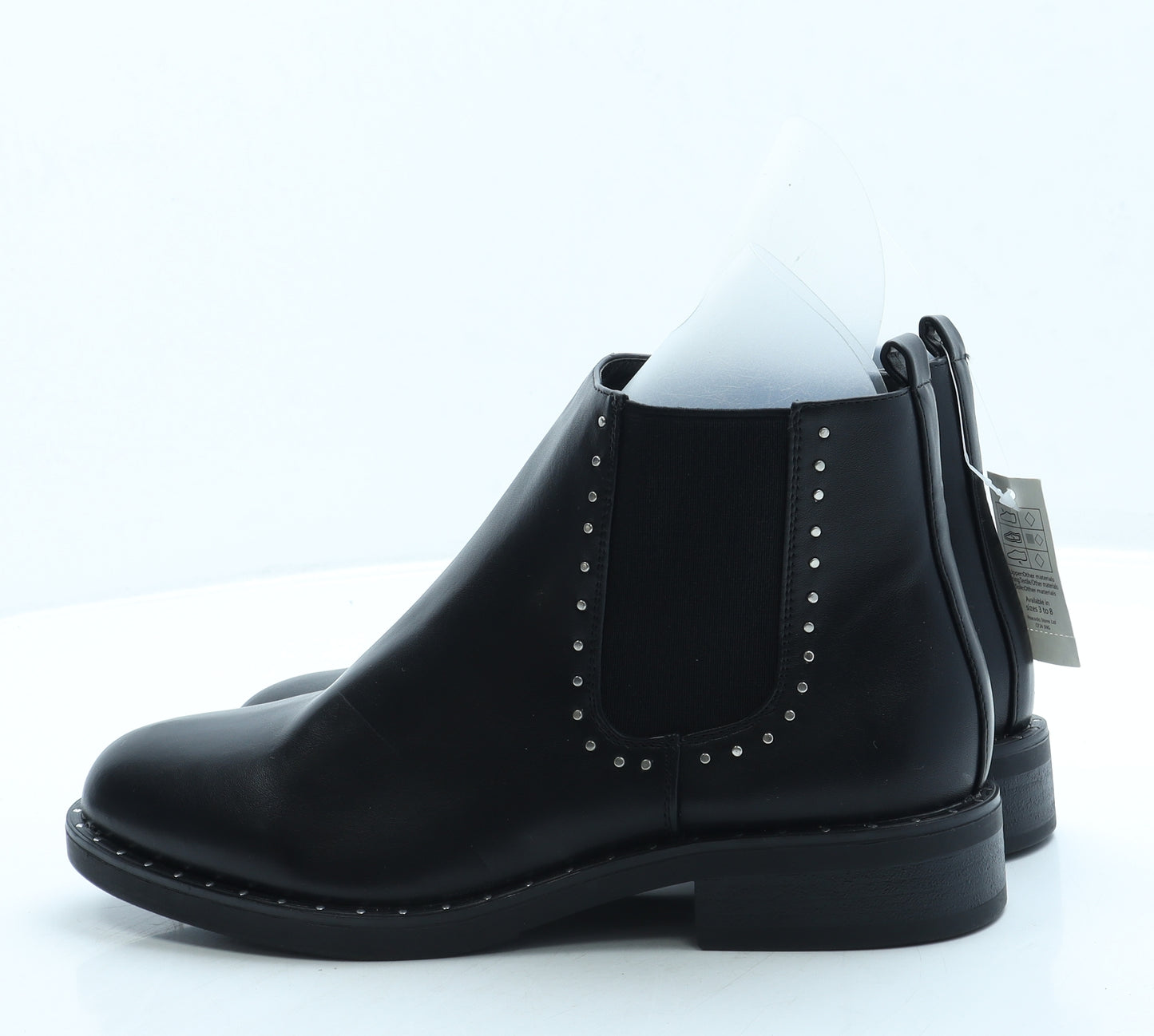 Peacocks Womens Black Leather Chelsea Boot UK 7 40
