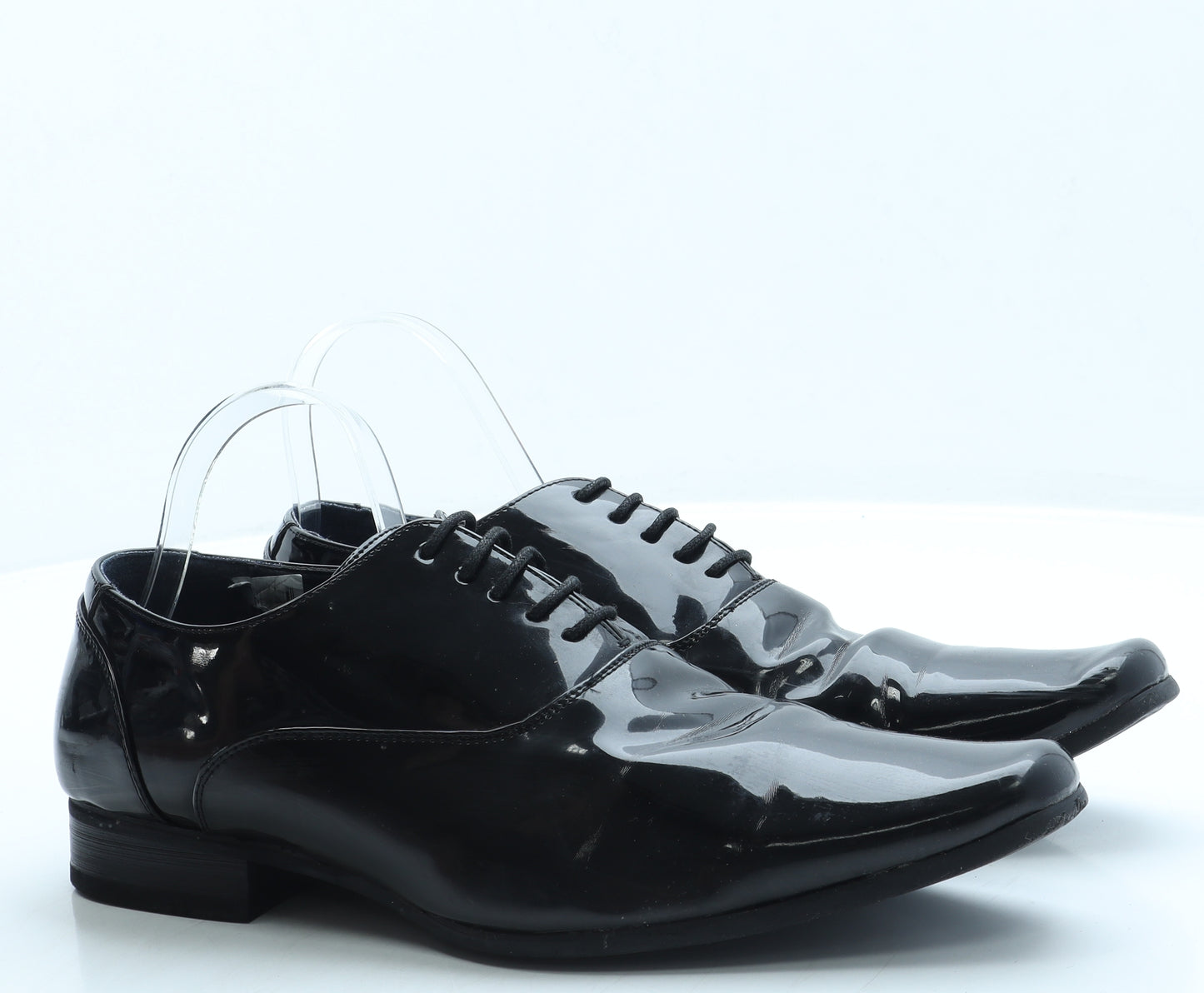 Goor Mens Black Leather Oxford Dress UK 10