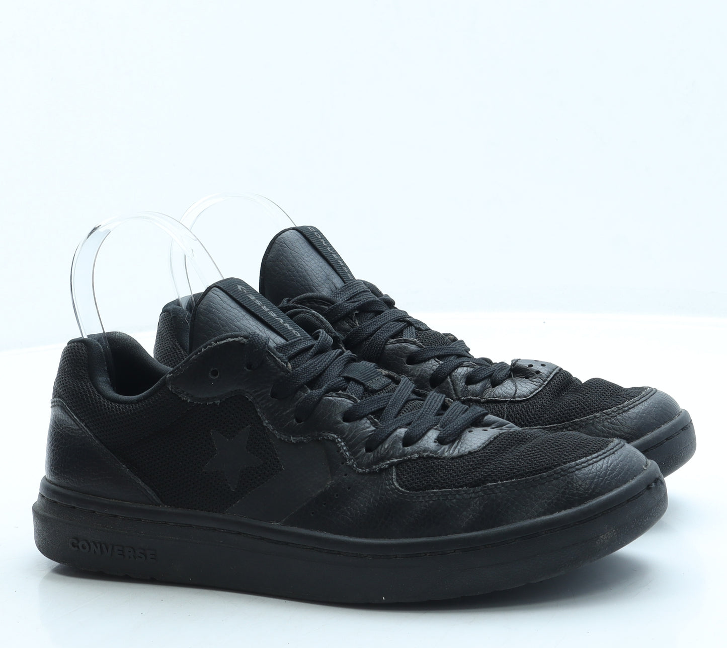 Converse Mens Black Leather Trainer UK 7 41