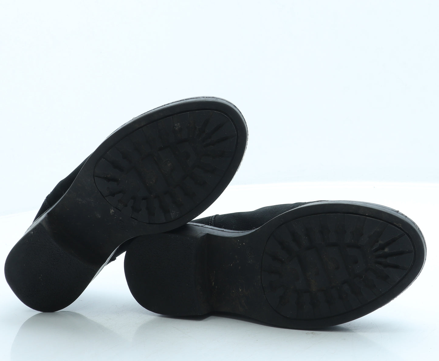 Preworn Womens Black Suede Flat UK 3 36