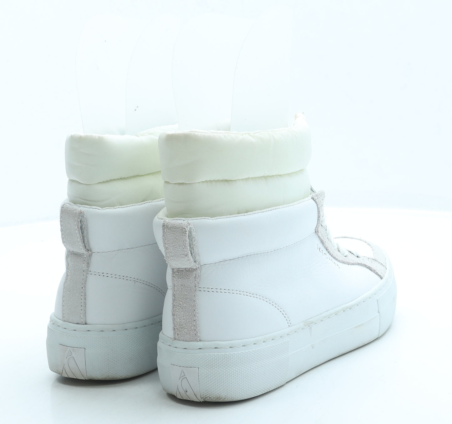 Skechers Womens White Leather Trainer UK 4 37