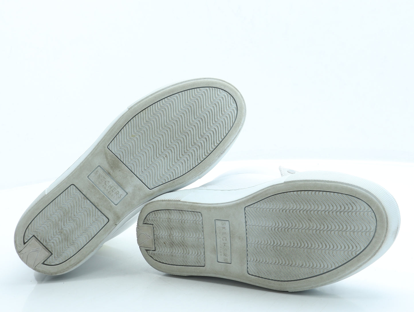 Skechers Womens White Leather Trainer UK 4 37