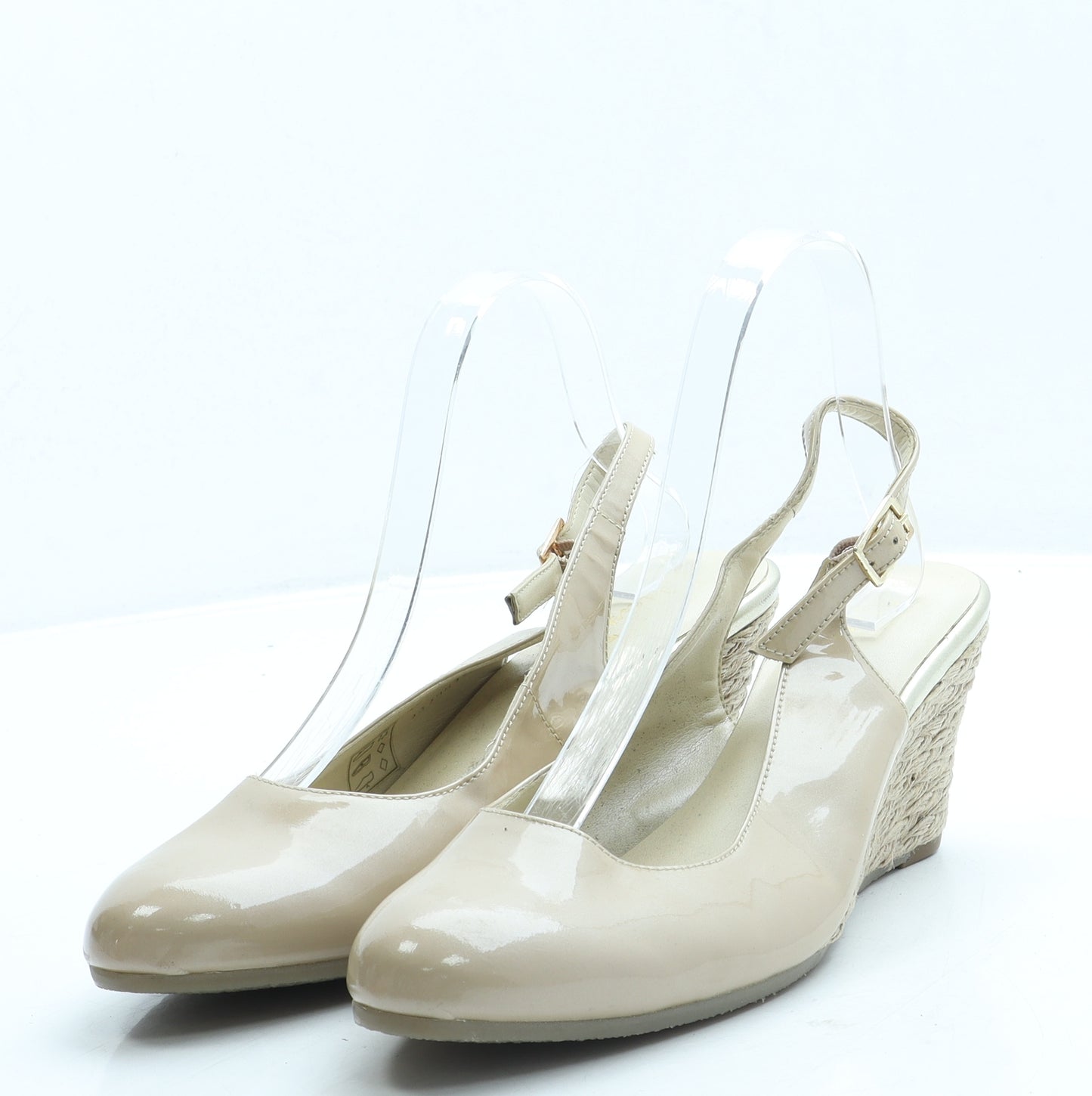 Van Dal Womens Beige Leather Slingback Heel UK 6