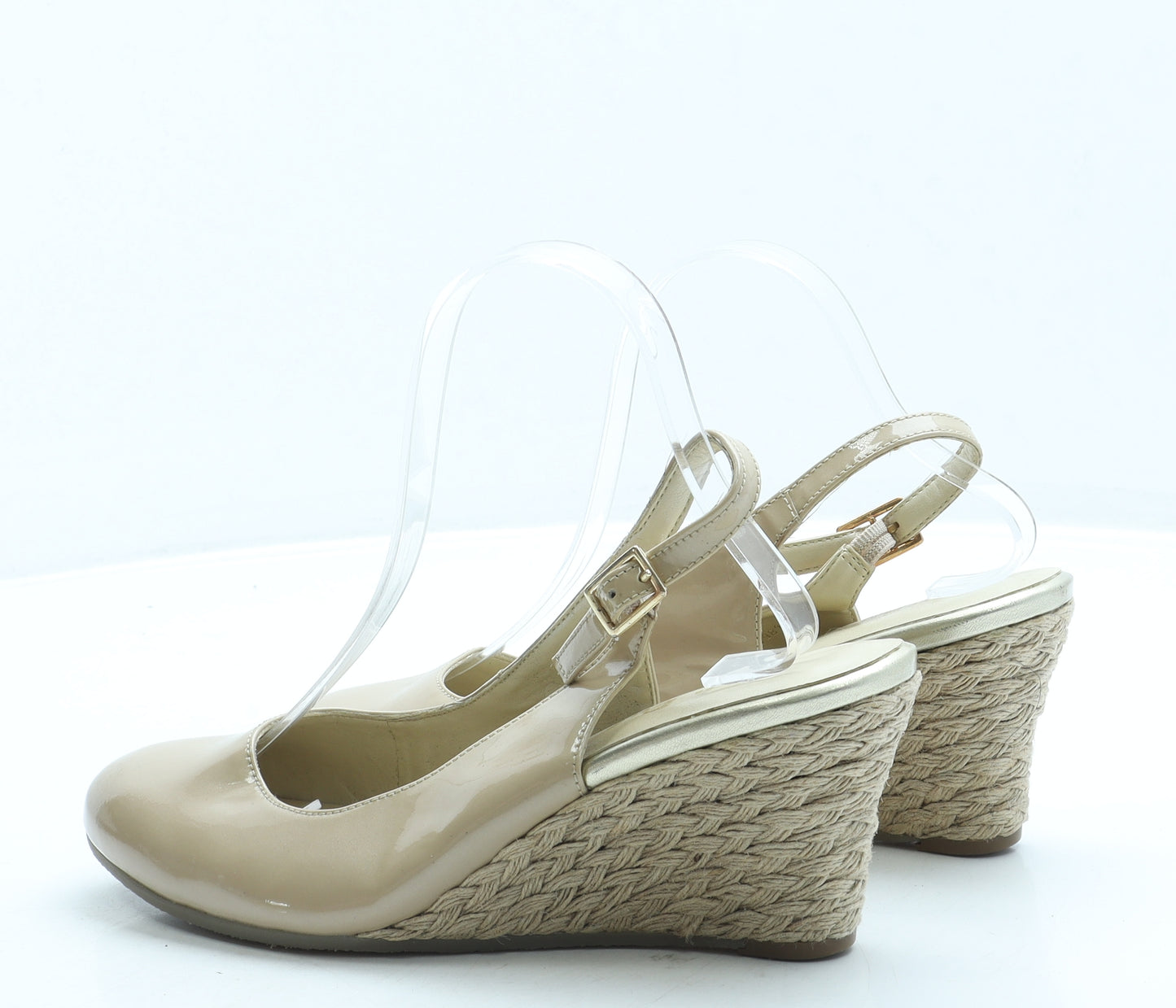 Van Dal Womens Beige Leather Slingback Heel UK 6