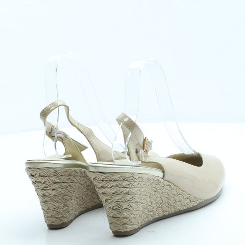 Van Dal Womens Beige Leather Slingback Heel UK 6