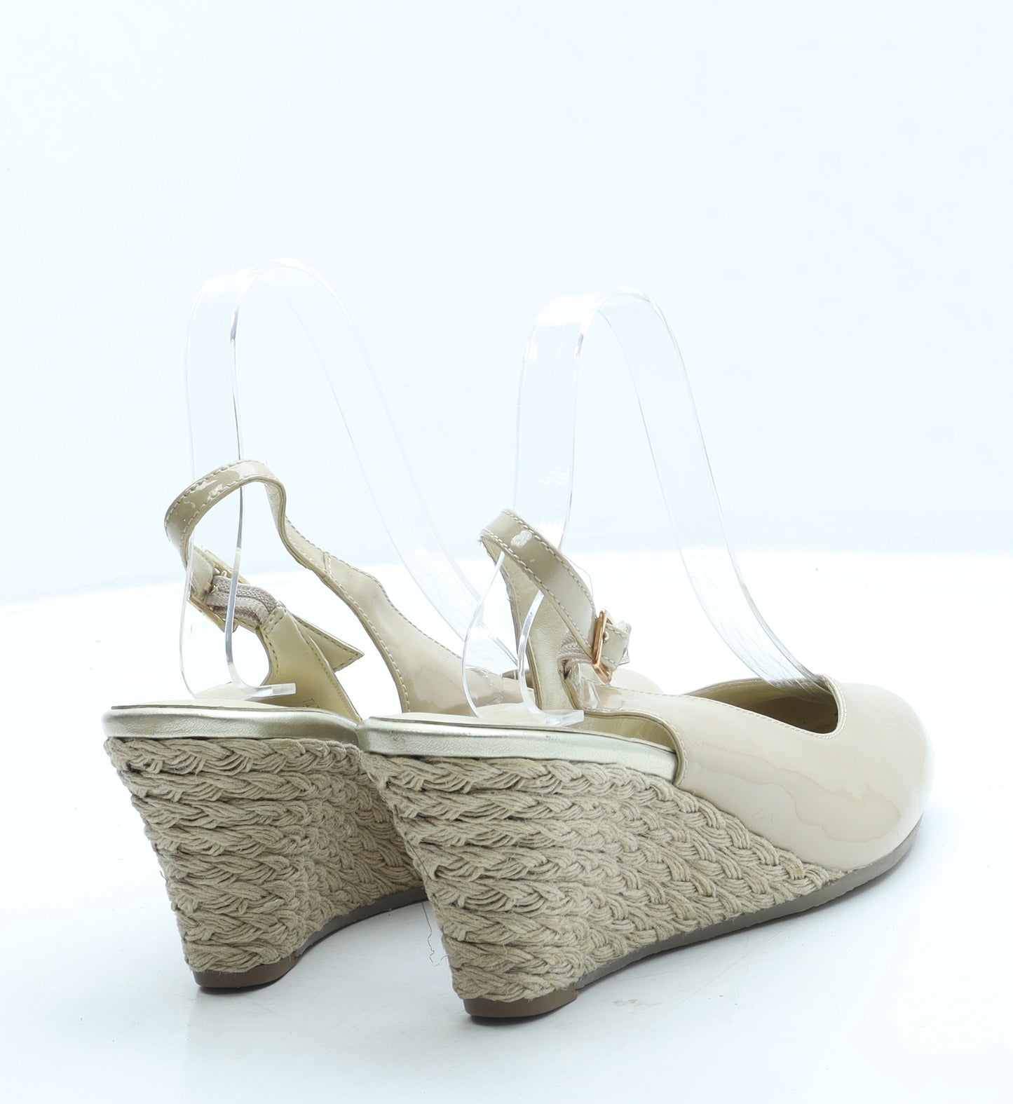 Van Dal Womens Beige Leather Slingback Heel UK 6