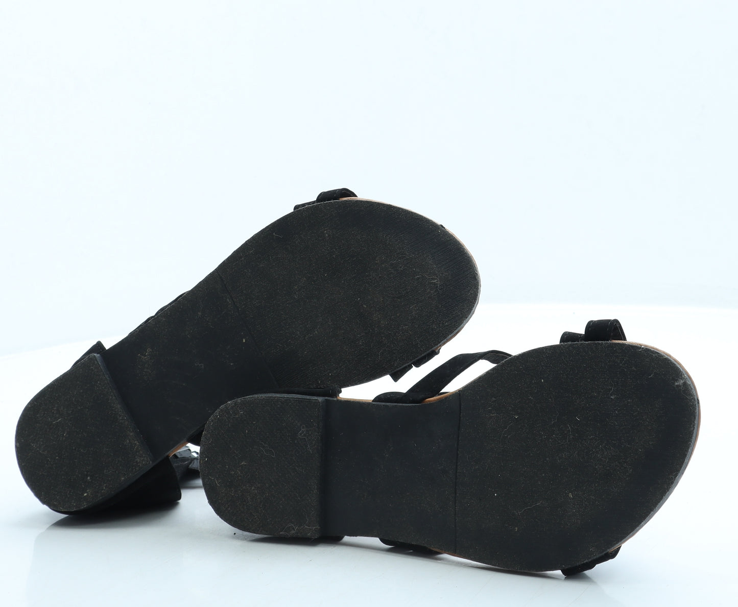 JUTI Womens Black Suede Strappy Sandal UK 5 38