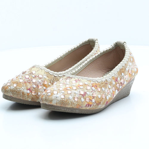 Preworn Girls Multicoloured Floral Polyester Ballet Casual UK 1 34