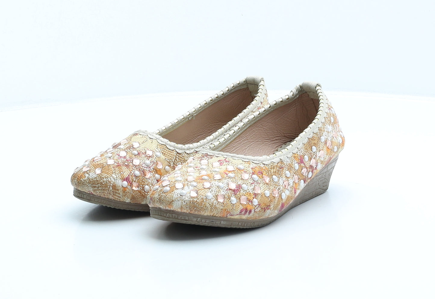 Preworn Girls Multicoloured Floral Polyester Ballet Casual UK 1 34