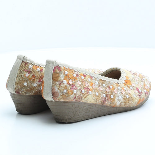 Preworn Girls Multicoloured Floral Polyester Ballet Casual UK 1 34