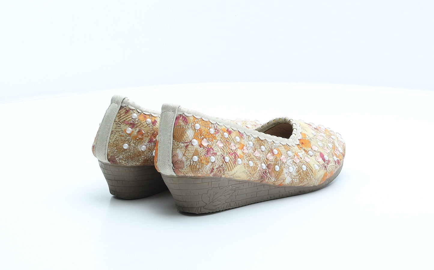 Preworn Girls Multicoloured Floral Polyester Ballet Casual UK 1 34