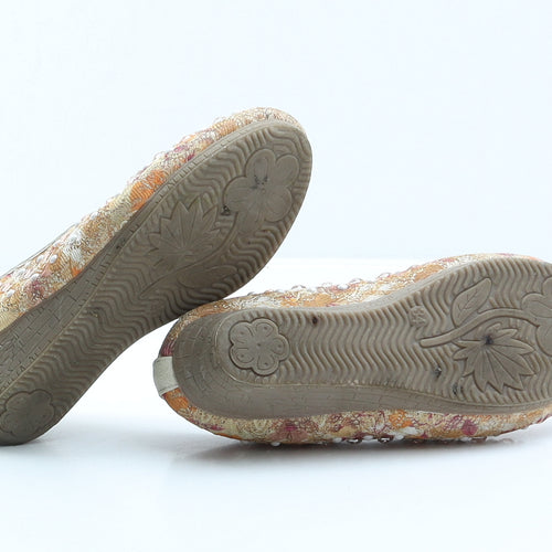 Preworn Girls Multicoloured Floral Polyester Ballet Casual UK 1 34