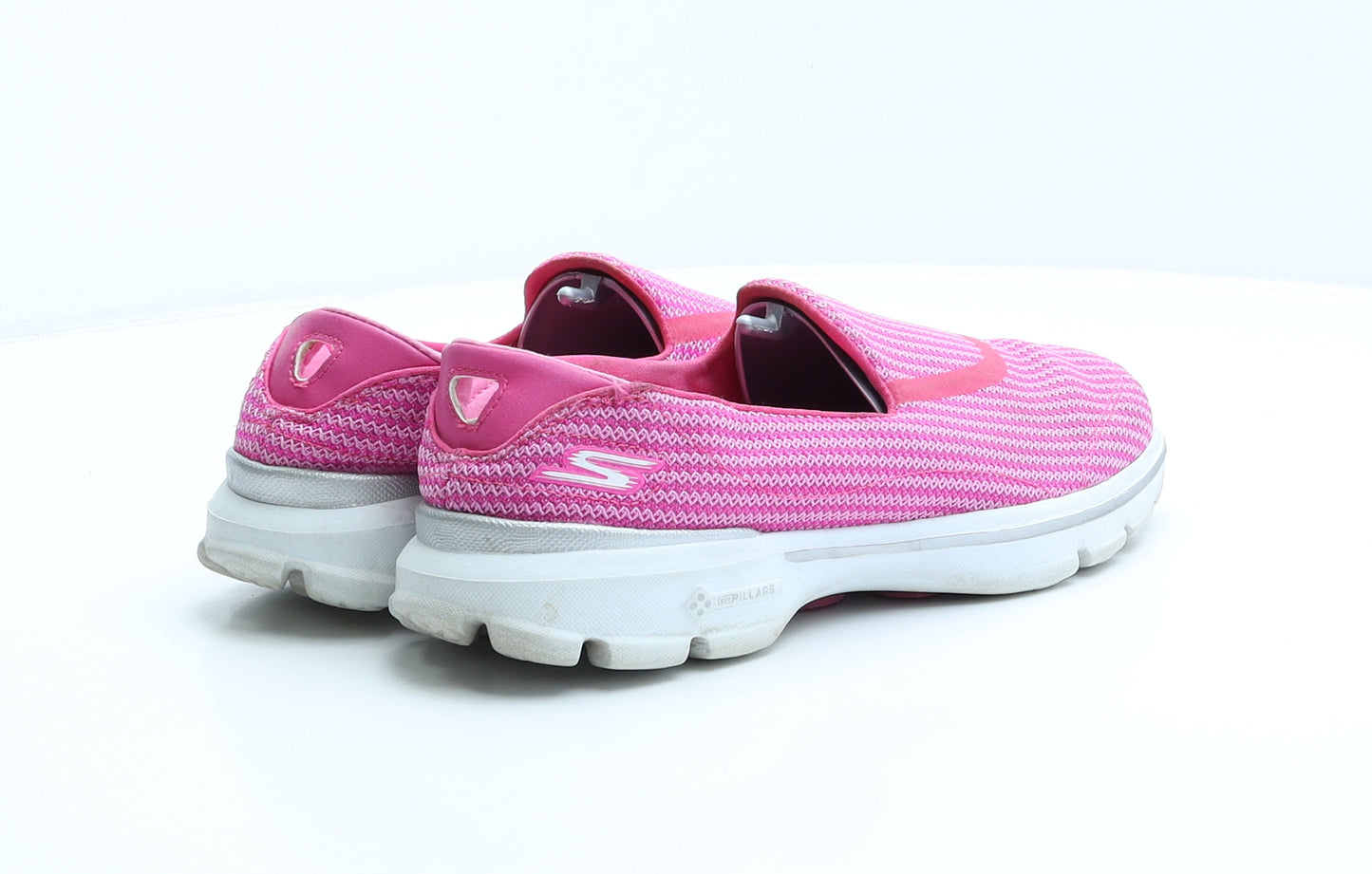 Skechers Womens Pink Striped Polyester Trainer UK 6 39