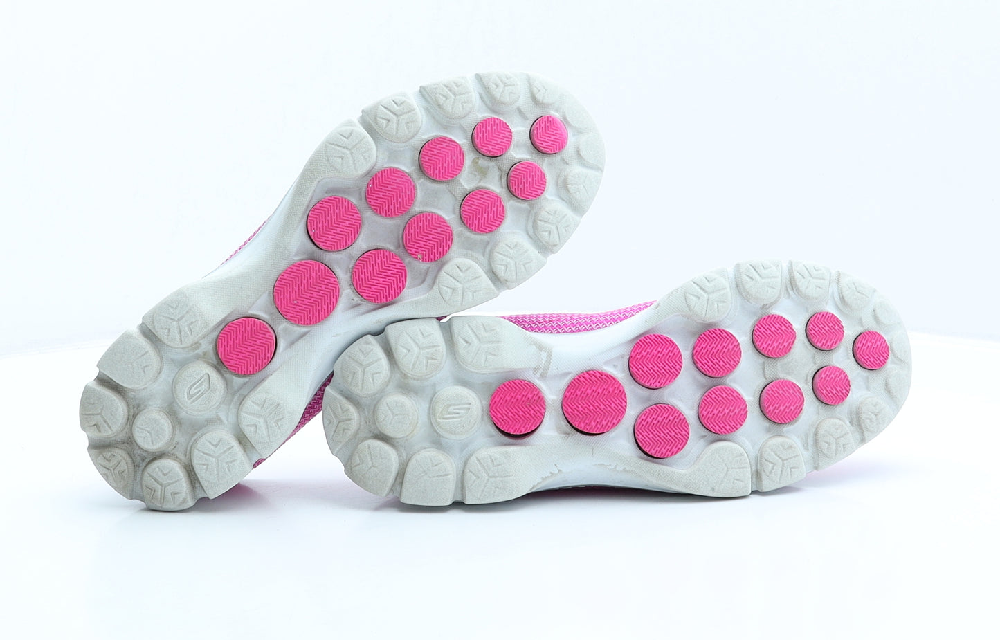 Skechers Womens Pink Striped Polyester Trainer UK 6 39