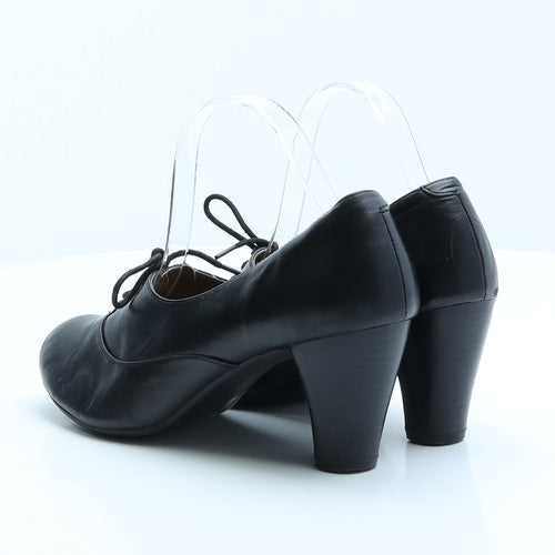 Brenda.J Womens Black Leather Court Heel UK 6
