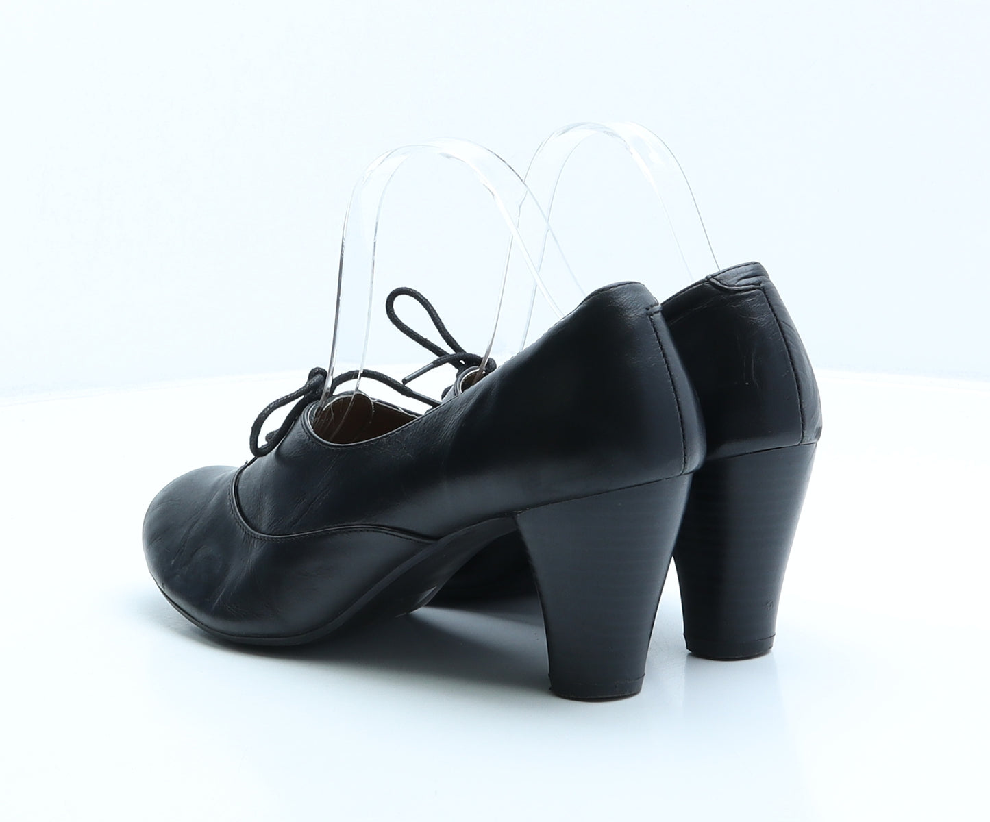 Brenda.J Womens Black Leather Court Heel UK 6