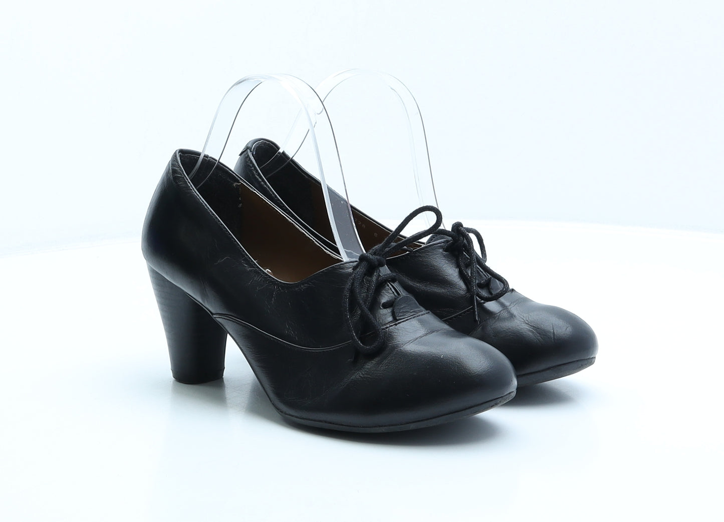 Brenda.J Womens Black Leather Court Heel UK 6