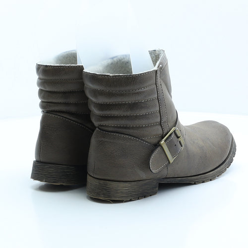 Atmosphere Womens Brown Synthetic Shearling Style Boot UK 5 38