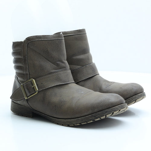 Atmosphere Womens Brown Synthetic Shearling Style Boot UK 5 38