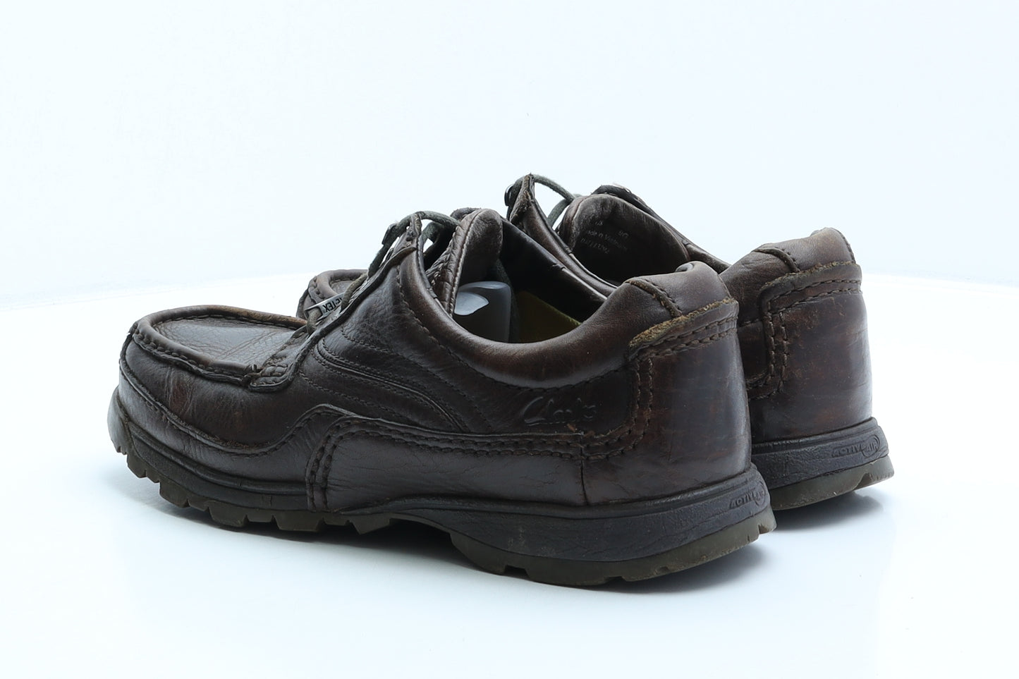 Clarks Mens Brown Leather Boat Shoe Casual UK 9