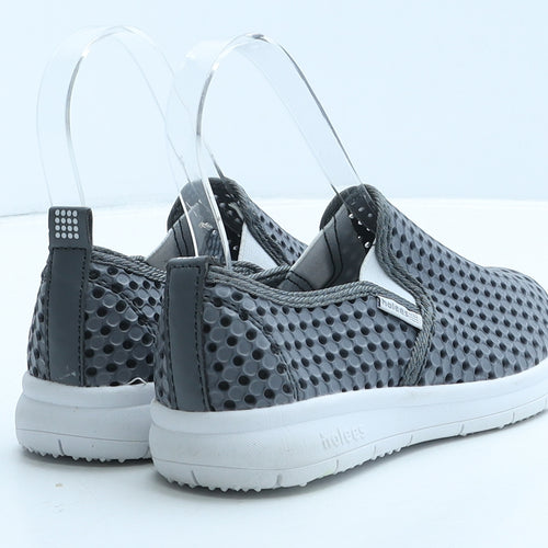 Holees Boys Grey Geometric Rubber Trainer Casual UK 13 32