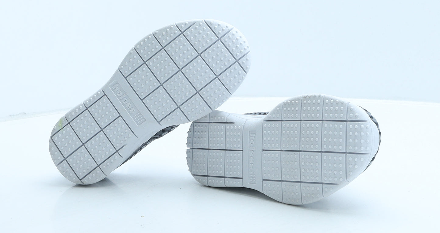 Holees Boys Grey Geometric Rubber Trainer Casual UK 13 32