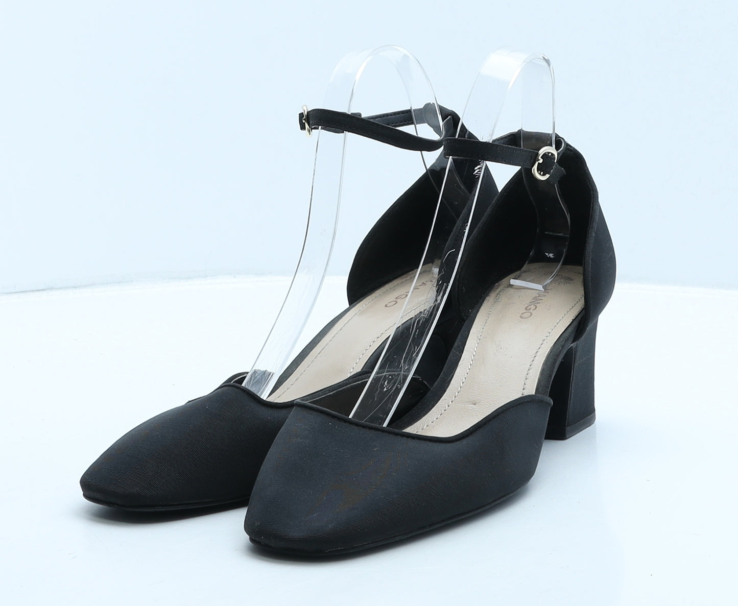 Mango Womens Black Synthetic Strappy Heel UK 6 39