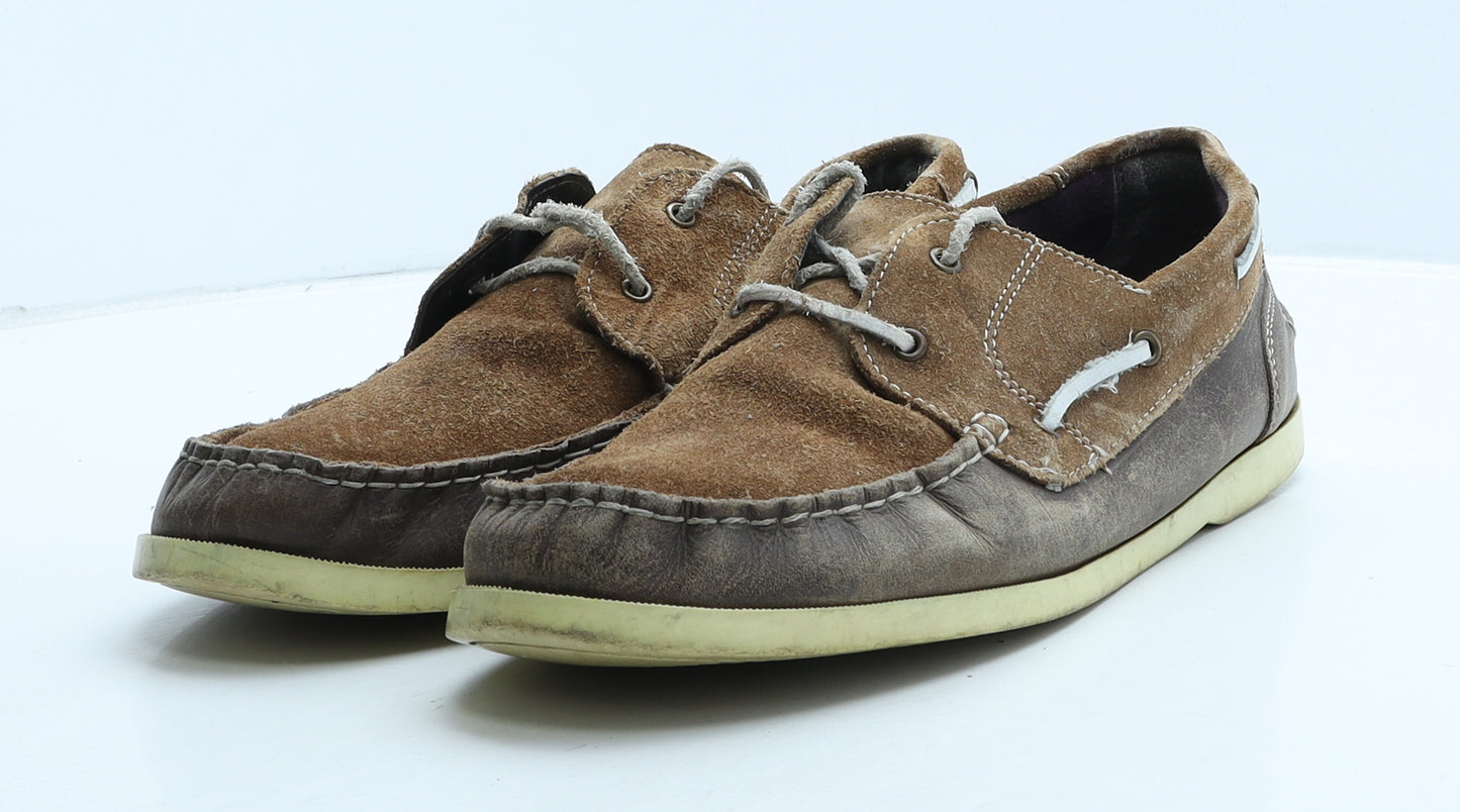 Preworn Mens Brown Suede Boat Shoe Casual UK 12
