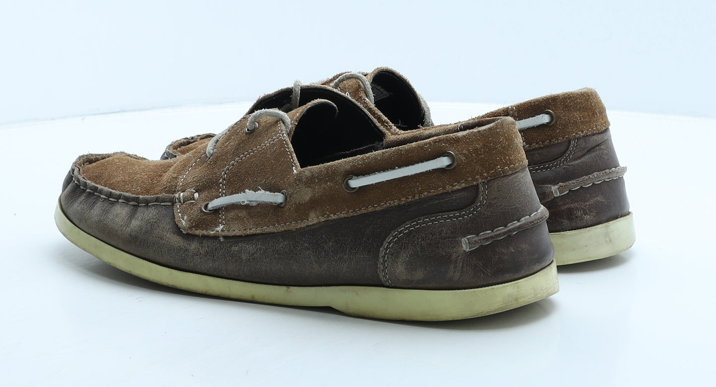 Preworn Mens Brown Suede Boat Shoe Casual UK 12