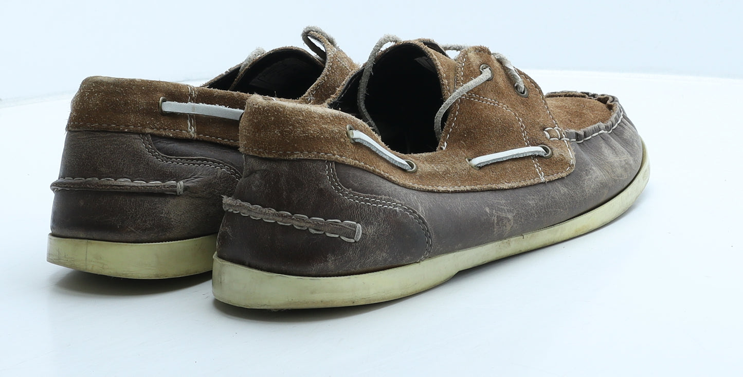 Preworn Mens Brown Suede Boat Shoe Casual UK 12