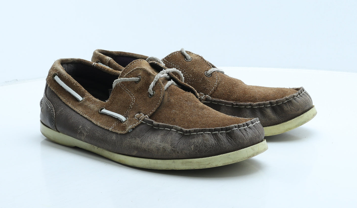 Preworn Mens Brown Suede Boat Shoe Casual UK 12