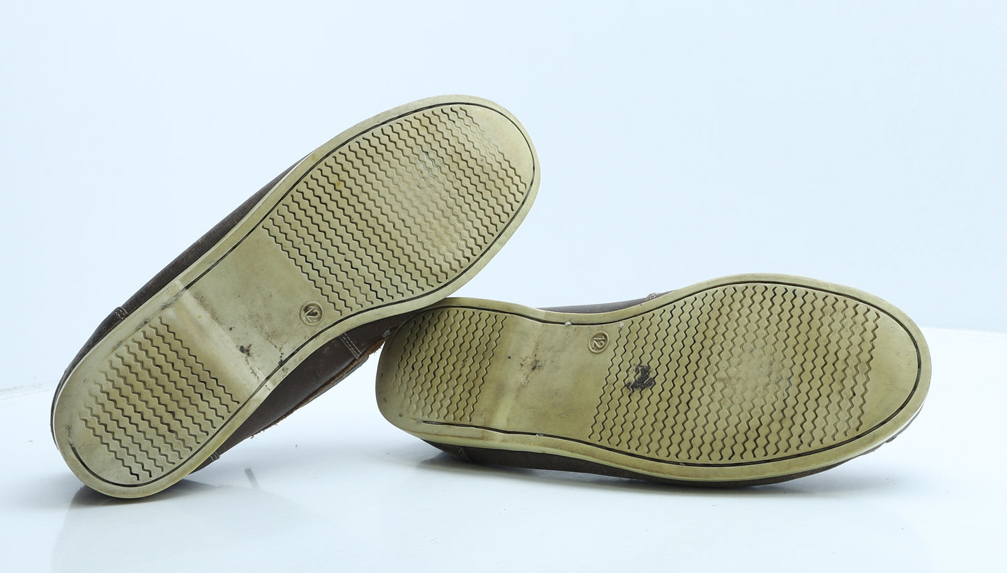 Preworn Mens Brown Suede Boat Shoe Casual UK 12