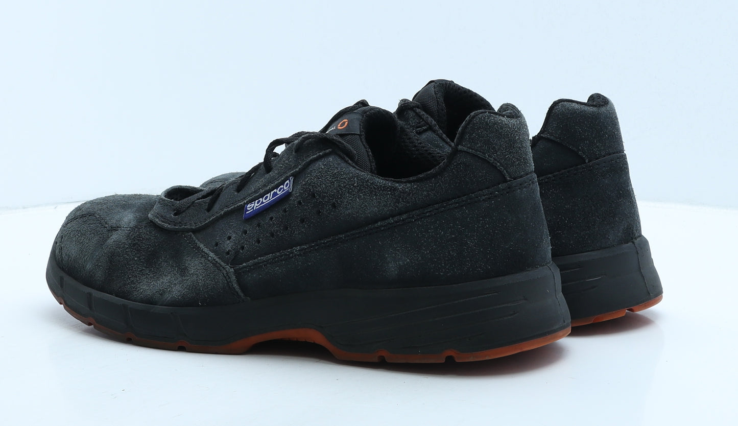 Sparco Mens Blue Leather Trainer UK 12 46 - Work Wear